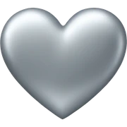 Silver heart  sticker