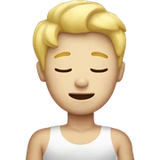 blond boy sleep  bed sticker