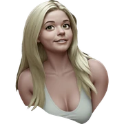 blonde girl looking at viewer sticker