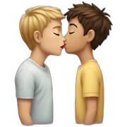 Boy kiss boy sticker