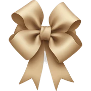beige bow sticker