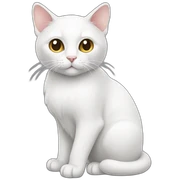 Cat white sticker
