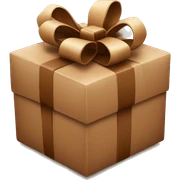 Brown gift sticker