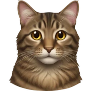 Long hair brown tabby cat sticker