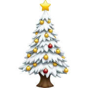 white christmas tree sticker