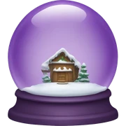 Purple snow globe  sticker
