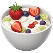 fruit yogurt bowl with strawberries and grapes sticker