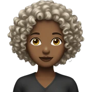 Girl curly hair sticker
