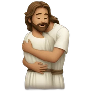 Jesus hugs sticker