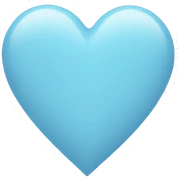 pastel blue heart sticker