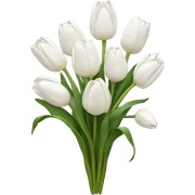 white tulip bouquet  sticker