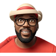 stylish boy in red shirt sticker