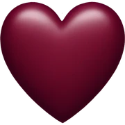 Burgundy heart sticker