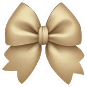 Beige bow sticker