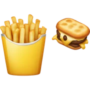 Half a fry and a half a car sticker