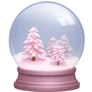 Pastel pink snow globe sticker