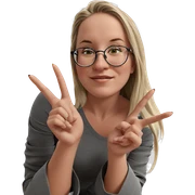 blonde girl with glasses indoors sticker
