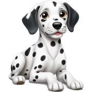 Dalmatian puppy laying sticker