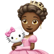 princess emoji with hello kitty  sticker