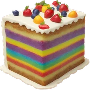 Rainbow fruit cake sticker