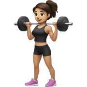 brunette girl lifting weights sticker