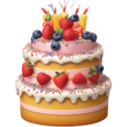 Love birthday cake sticker