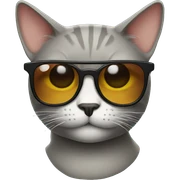 Cat with sunglasses sticker