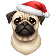 Pug navideño sticker
