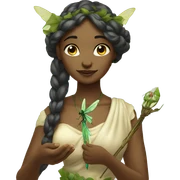 Fairy goddess holding dragon fly sticker