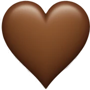 brown heart sticker