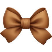 Brown bow sticker