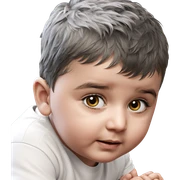 portrait of a calm boy sticker