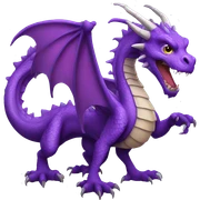 Purple dragon sticker