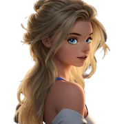 girl with blue eyes and fireworks sticker