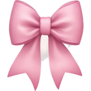 light pink bow sticker