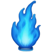 blue fire sticker