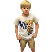 blonde boy in casual clothes sticker