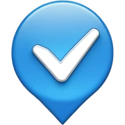 Blue tick sticker