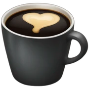 Black cup of coffee sticker