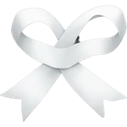 White ribbon sticker