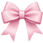 light pink ribbon bow sticker