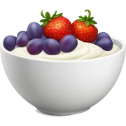 fruit yogurt bowl with strawberries and grapes sticker
