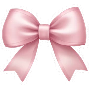 light pink ribbon bow sticker