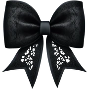 Goth bow sticker