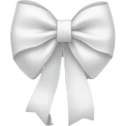 White bow  sticker