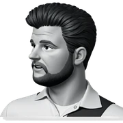 monochrome portrait of a man sticker
