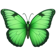 Green butterfly sticker