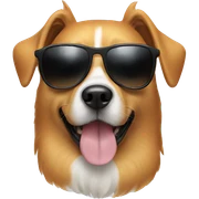 dog wearing sunglasses sticker