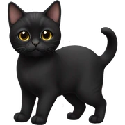 Black munchkin cat sticker