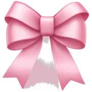 light pink ribbon bow sticker